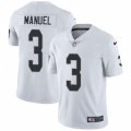 Oakland Raiders #3 E. J. Manuel White Vapor Untouchable Limited Player NFL Jersey