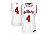 Men's Indiana Hoosiers Victor Oladipo #4 Big 10 Patch College Basketball Authentic Jerseys - White