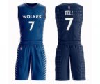 Minnesota Timberwolves #7 Jordan Bell Swingman Blue Basketball Suit Jersey