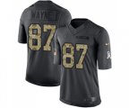 Indianapolis Colts #87 Reggie Wayne Limited Black 2016 Salute to Service Football Jersey