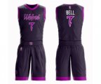 Minnesota Timberwolves #7 Jordan Bell Swingman Purple Basketball Suit Jersey - City Edition