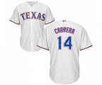 Texas Rangers #14 Asdrubal Cabrera Replica White Home Cool Base Baseball Jersey