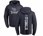 Tennessee Titans #78 Jack Conklin Navy Blue Backer Pullover Hoodie