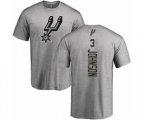 San Antonio Spurs #3 Keldon Johnson Ash Backer T-Shirt