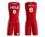 Philadelphia 76ers #8 Zhaire Smith Swingman Red Basketball Suit Jersey Statement Edition