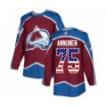 Colorado Avalanche #75 Justus Annunen Authentic Burgundy Red USA Flag Fashion NHL Jersey
