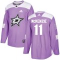 Dallas Stars #11 Curtis McKenzie Authentic Purple Fights Cancer Practice NHL Jersey