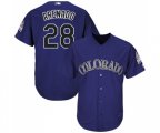 Colorado Rockies #28 Nolan Arenado Replica Purple Alternate 1 Cool Base Baseball Jersey