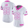 Women's Nike New York Jets #58 Darron Lee Limited White Pink Rush Fashion NFL Jersey