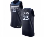 Minnesota Timberwolves #23 Jarrett Culver Authentic Navy Blue Basketball Jersey - Icon Edition
