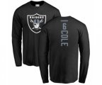 Oakland Raiders #6 A.J. Cole Black Backer Long Sleeve T-Shirt