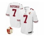 San Francisco 49ers #7 Colin Kaepernick Nike White 70th Anniversary Patch Game Jersey