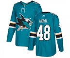 Adidas San Jose Sharks #48 Tomas Hertl Premier Teal Green Home NHL Jersey