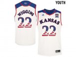2016 US Flag Fashion Youth Kansas Jayhawks Andrew Wiggins #22 College Basketball Authentic Jersey - White