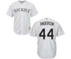 Colorado Rockies #44 Tyler Anderson Replica White Home Cool Base Baseball Jersey