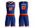 New York Knicks #67 Taj Gibson Swingman Royal Blue Basketball Suit Jersey - Icon Edition