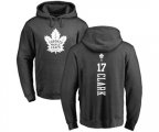 Toronto Maple Leafs #17 Wendel Clark Charcoal One Color Backer Pullover Hoodie