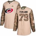 Carolina Hurricanes #79 Michael Ferland Camo Authentic 2017 Veterans Day Stitched NHL Jersey