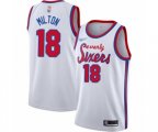 Philadelphia 76ers #18 Shake Milton Swingman White Hardwood Classics Basketball Jersey