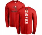 Tampa Bay Buccaneers #66 Ryan Jensen Red Backer Long Sleeve T-Shirt