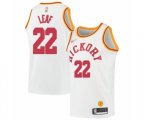 Indiana Pacers #22 T. J. Leaf Authentic White Hardwood Classics Basketball Jersey