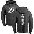 Tampa Bay Lightning #23 J.T. Brown Charcoal One Color Backer Pullover Hoodie