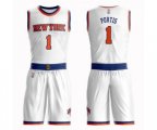 New York Knicks #1 Bobby Portis Swingman White Basketball Suit Jersey - Association Edition