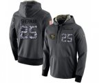 San Francisco 49ers #25 Richard Sherman Stitched Black Anthracite Salute to Service Player Performance Hoodie