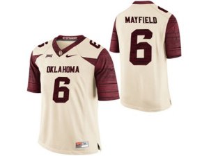 Men\'s Oklahoma Sooners Baker Mayfield #6 College Limited Football Jersey - White