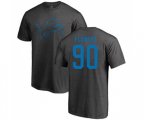 Detroit Lions #90 Trey Flowers Ash One Color T-Shirt