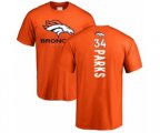 Denver Broncos #34 Will Parks Orange Backer T-Shirt