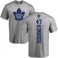 Toronto Maple Leafs #47 Leo Komarov Ash Backer T-Shirt