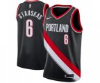 Portland Trail Blazers #6 Nik Stauskas Swingman Black NBA Jersey - Icon Edition