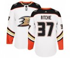 Anaheim Ducks #37 Nick Ritchie Authentic White Away Hockey Jersey