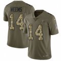Tennessee Titans #14 Eric Weems Limited Olive Camo 2017 Salute to Service NFL Jersey