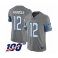 Detroit Lions #12 Danny Amendola Limited Steel Rush Vapor Untouchable 100th Season Football Jersey