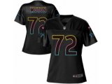 Women Carolina Panthers #72 Taylor Moton Game Black Fashion NFL Jersey