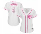 Women's Baltimore Orioles #4 Earl Weaver Replica White Fashion Cool Base Baseball Jersey