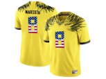 2016 US Flag Fashion 2016 Men's Oregon Duck Marcus Mariota #8 College Football Electric Lightning Limited Jerseys - Yellow