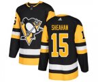 Adidas Pittsburgh Penguins #15 Riley Sheahan Premier Black Home NHL Jersey