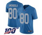 Detroit Lions #80 Danny Amendola Blue Alternate Vapor Untouchable Limited Player 100th Season Football Jersey