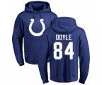 Indianapolis Colts #84 Jack Doyle Royal Blue Name & Number Logo Pullover Hoodie