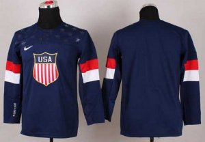 youth 2014 winter olympics nhl jerseys blank blue USA