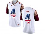 2016 US Flag Fashion-2016 Men's Florida State Seminoles Dalvin Cook #4 College Football Limited Jersey - White