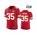 Kansas City Chiefs #35 Jaylen Watson Red Super Bowl LVII Patch Vapor Untouchable Limited Stitched Jersey