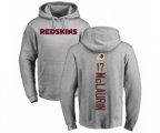 Washington Redskins #17 Terry McLaurin Ash Backer Pullover Hoodie