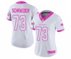 Women Atlanta Falcons #73 Ryan Schraeder Limited White Pink Rush Fashion Football Jersey
