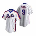 Nike New York Mets #9 Brandon Nimmo White Cooperstown Collection Home Stitched Baseball Jersey