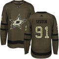 Dallas Stars #91 Tyler Seguin Premier Green Salute to Service NHL Jersey