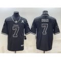 Dallas Cowboys #7 Trevon Diggs Black With 1960 Patch Limited Stitched Football Jersey